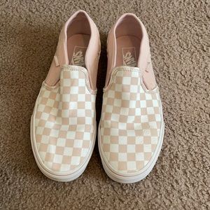 Pink and White Checkered Vans